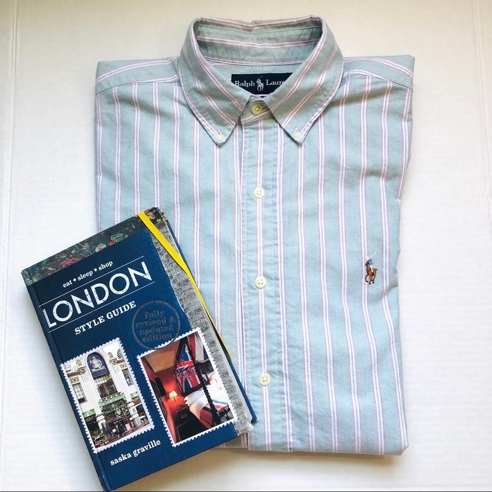 Polo by Ralph Lauren Men’s green stripe Button Down Shirt